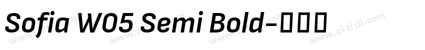 Sofia W05 Semi Bold字体转换